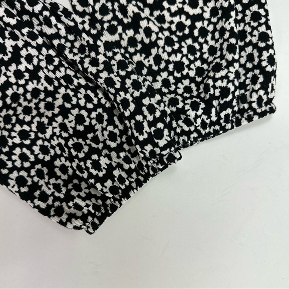 NWOT Bershka Floral Day Dress Juniors Medium 3/4 Sleeve Stretch Elastic Mini - Picture 11 of 11